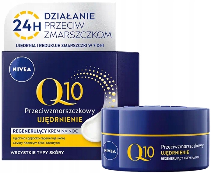 NIVEA Q10 KREM PRZECIWZMARSZKOWY UJĘDRNIANIE NA NOC 50ml