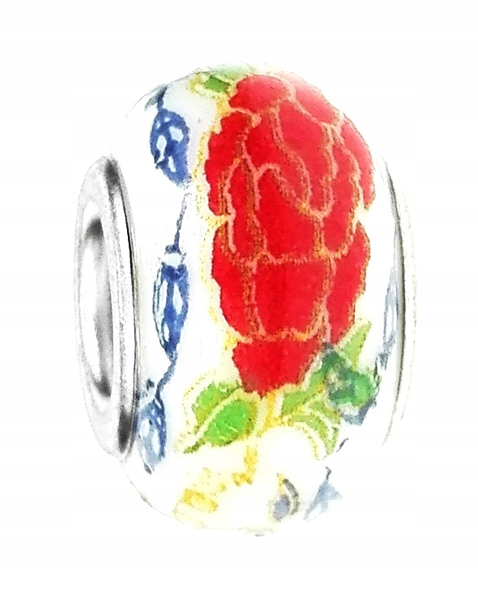 

Zawieszka beads ceramiczny czerwone róże