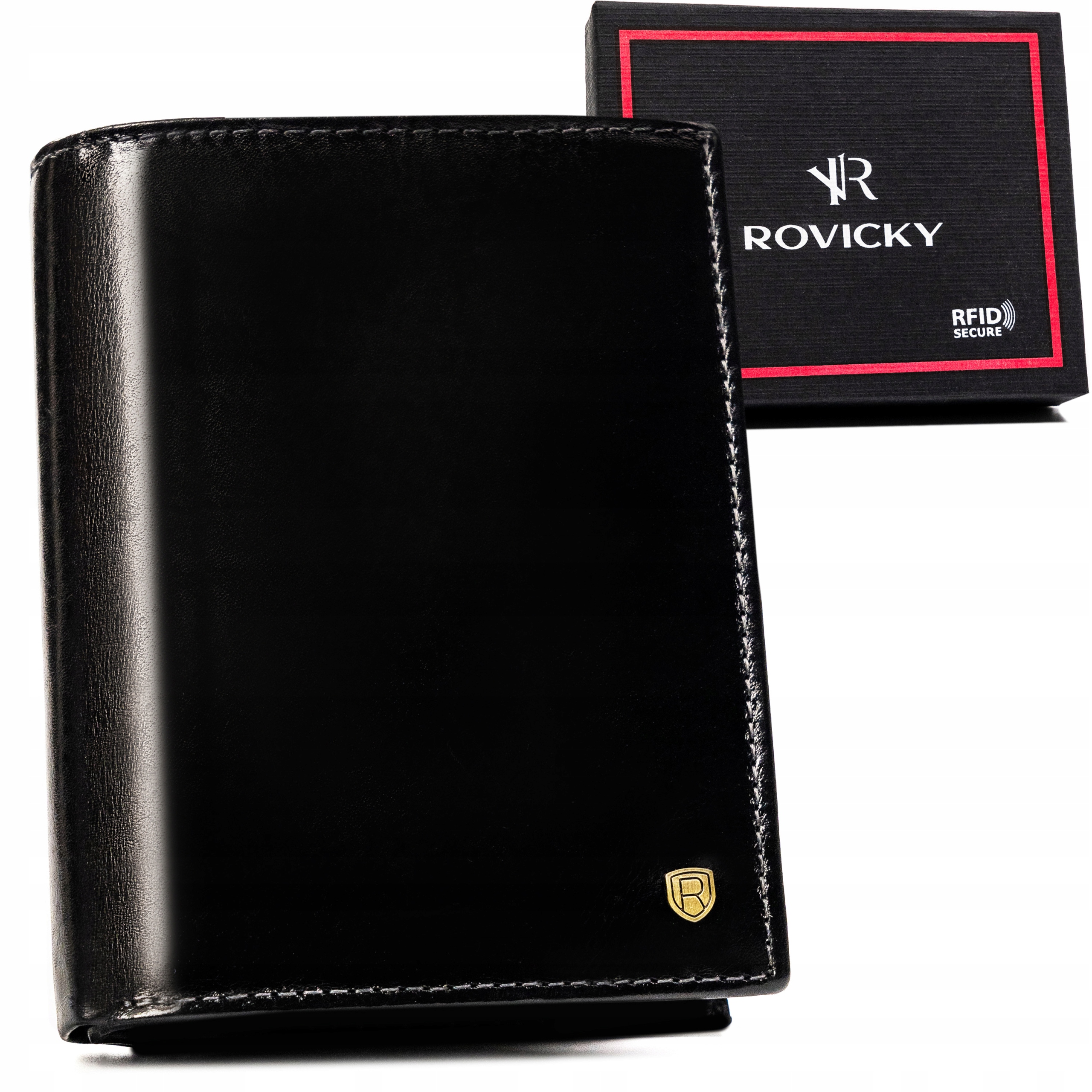 Rovicky pánská peněženka z pravé kůže černá muž
