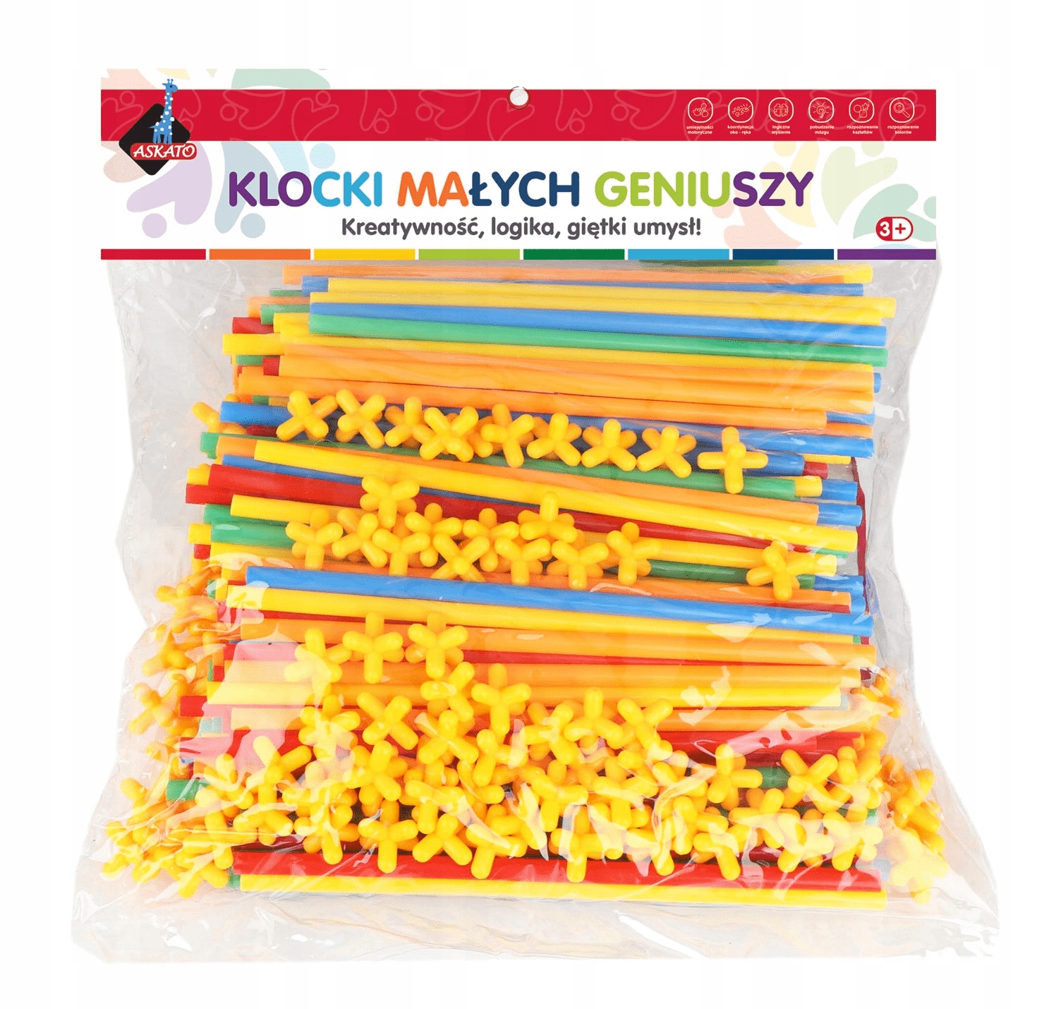 

Klocki Małych Geniuszy Słomki 200 elementów