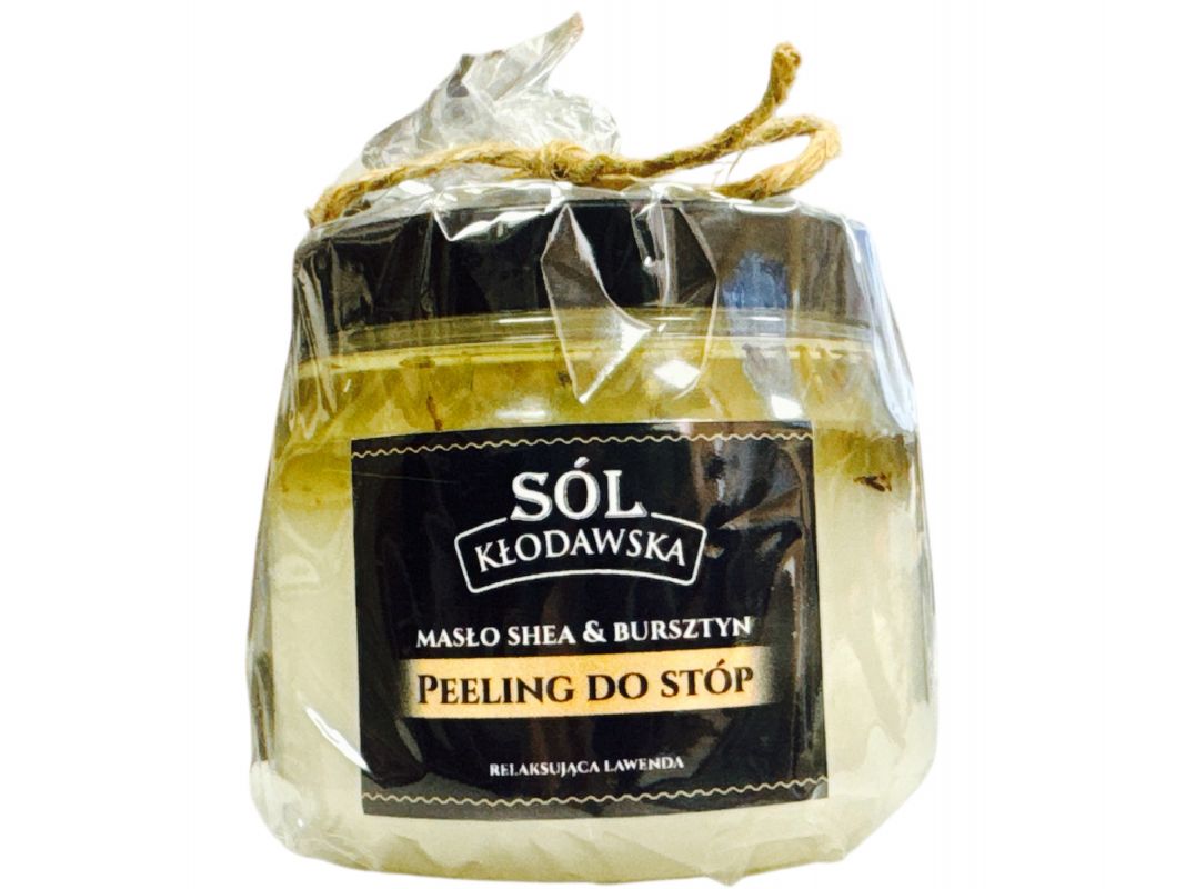 Kladská sůl, Peeling na nohy, Bambucké máslo, Jantar, relaxační levandule