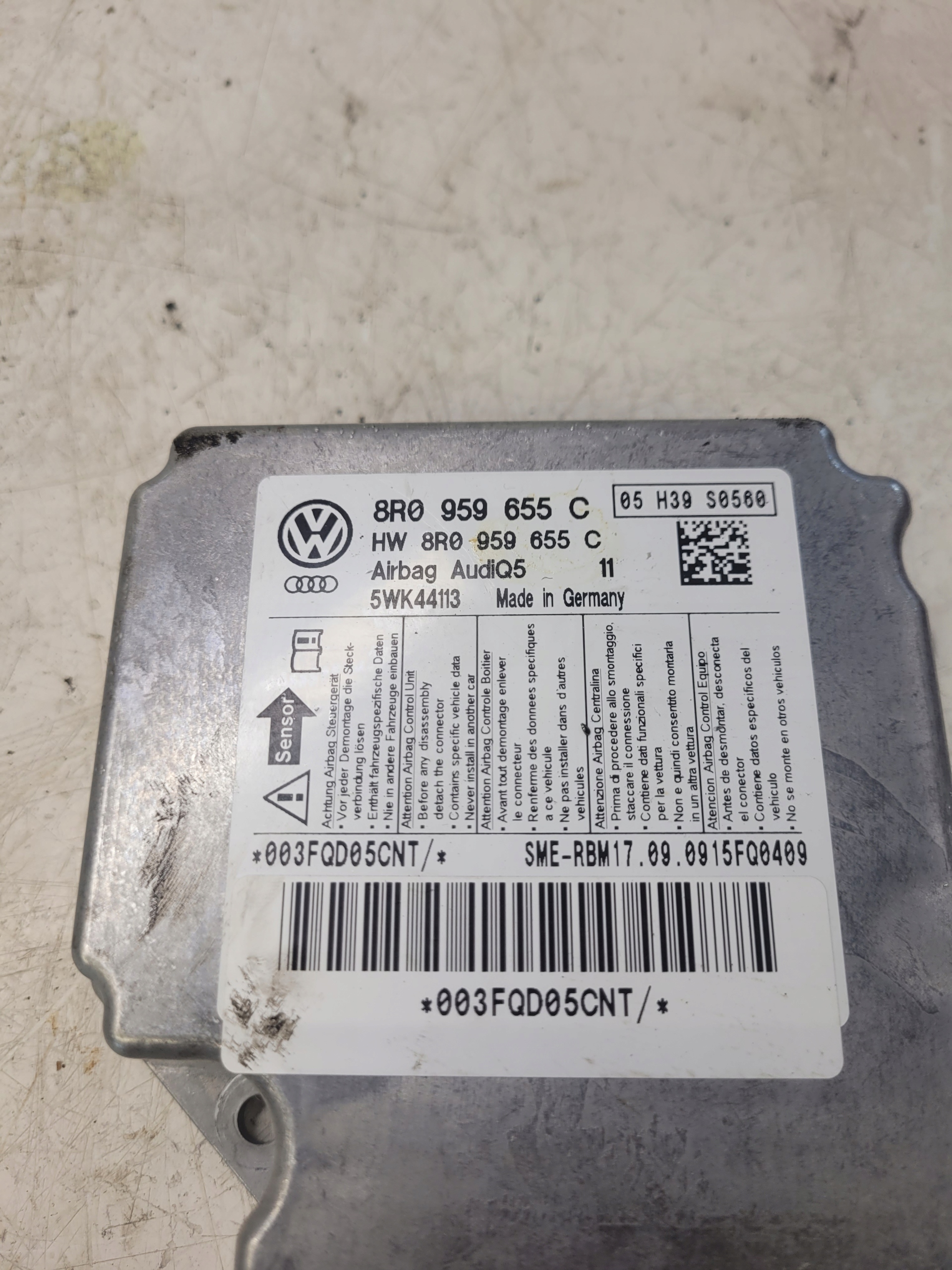 SENSOR airbag AIR BAG AUDI Q5 A4 A5 8R0959655C