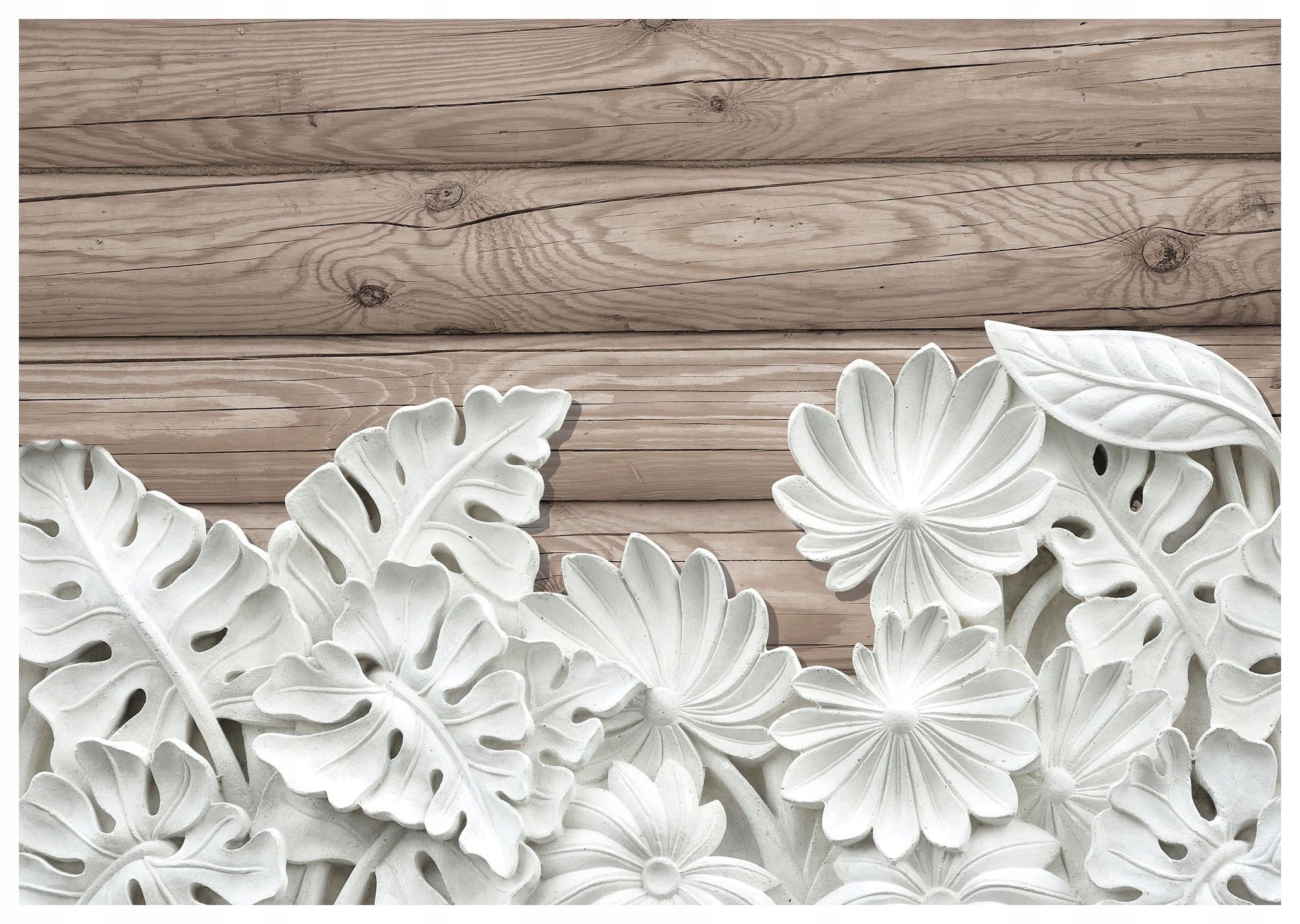 Fototapeta Květiny 3D Desky Dřevo Perspektiva Vintage 254x184 lepidlo