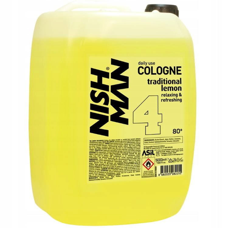 Nishman Barber Cologne Woda Kolońska Daily Use No. 4 Lemon 5000 ML