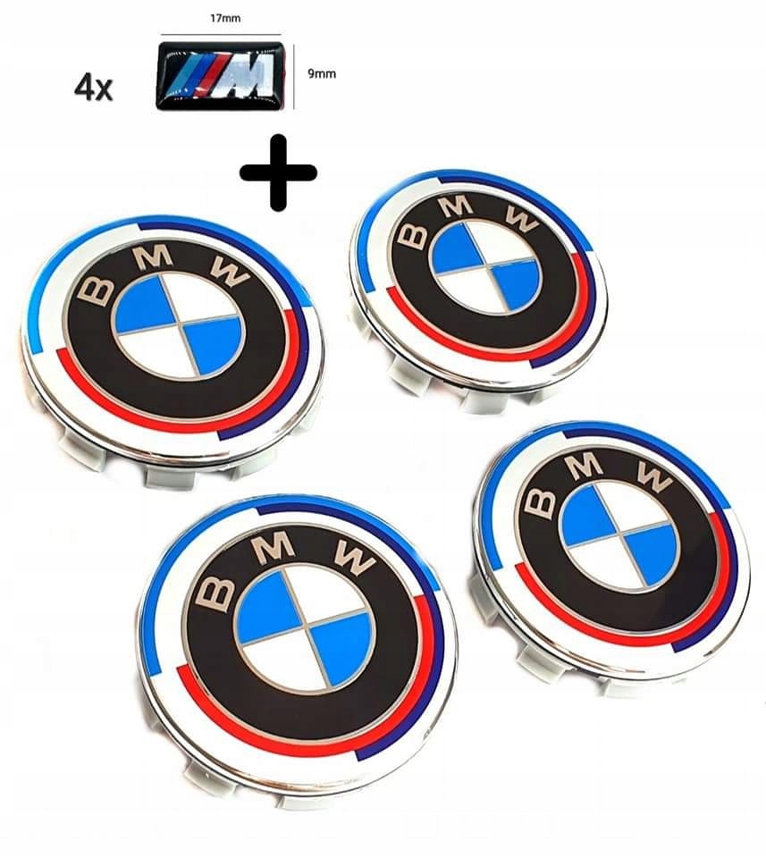 

Dekielek 50 Jahre 4x,EMB Felg 68MM Bmw M+naklejki