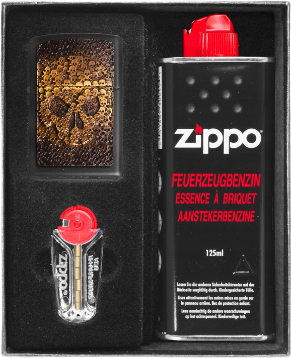 Sada Zippo Zapalovač Skull In Skull Dárkový No1