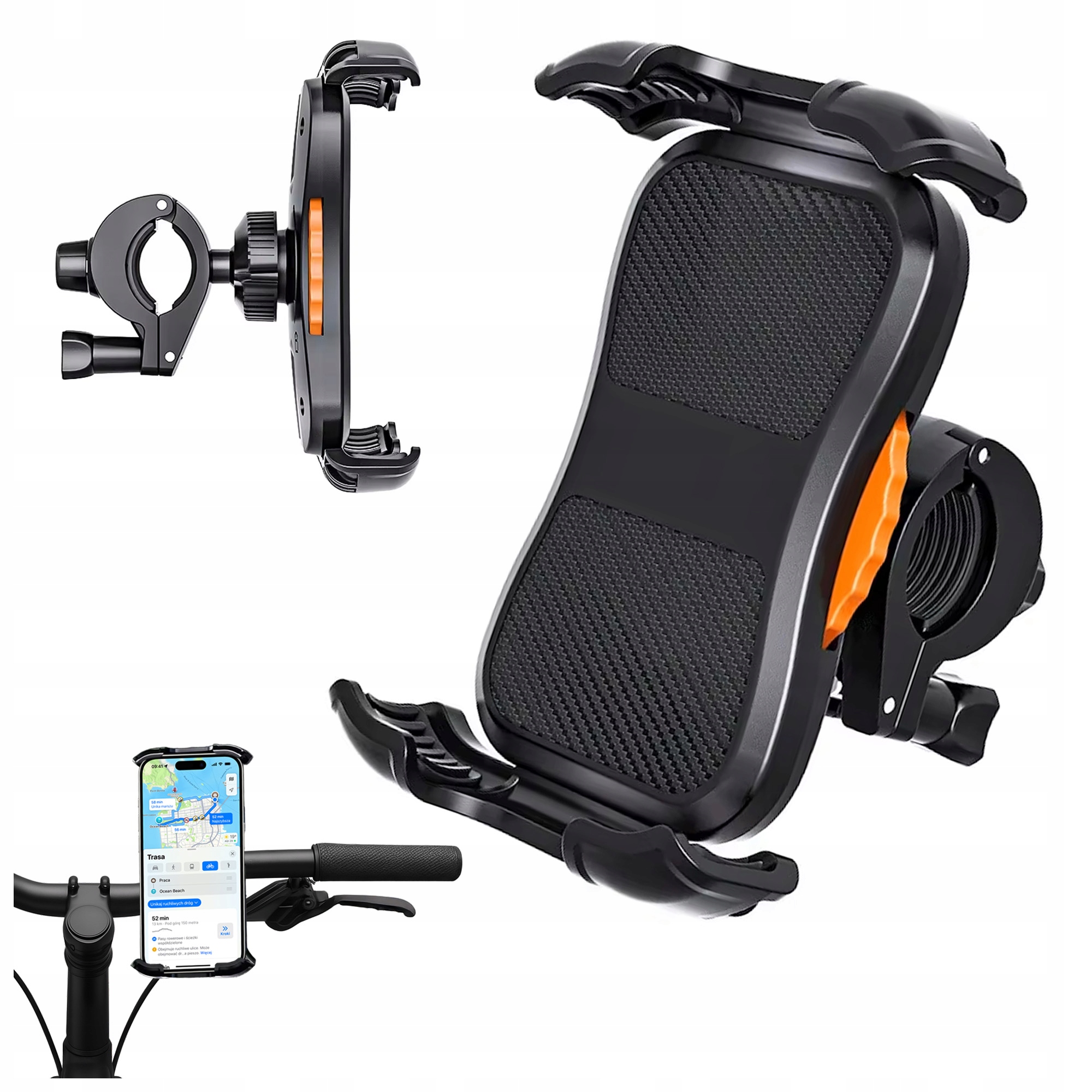 Uchwyt Rowerowy Na Telefon 360 Do Roweru Motocykla Hulajnogi Antywstrząsowy