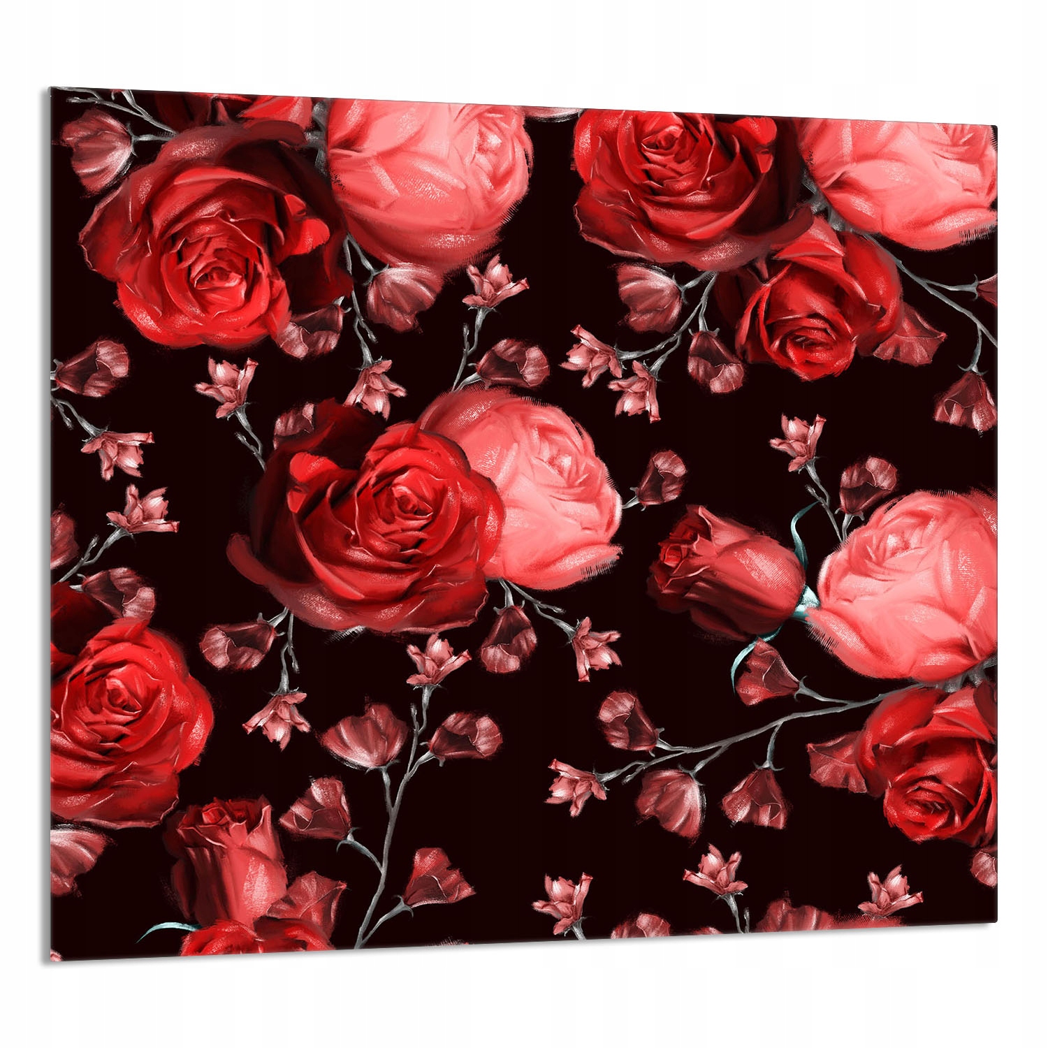 Skleněný Panel Do Kuchyně 65x60 Růže Tvrzené Sklo