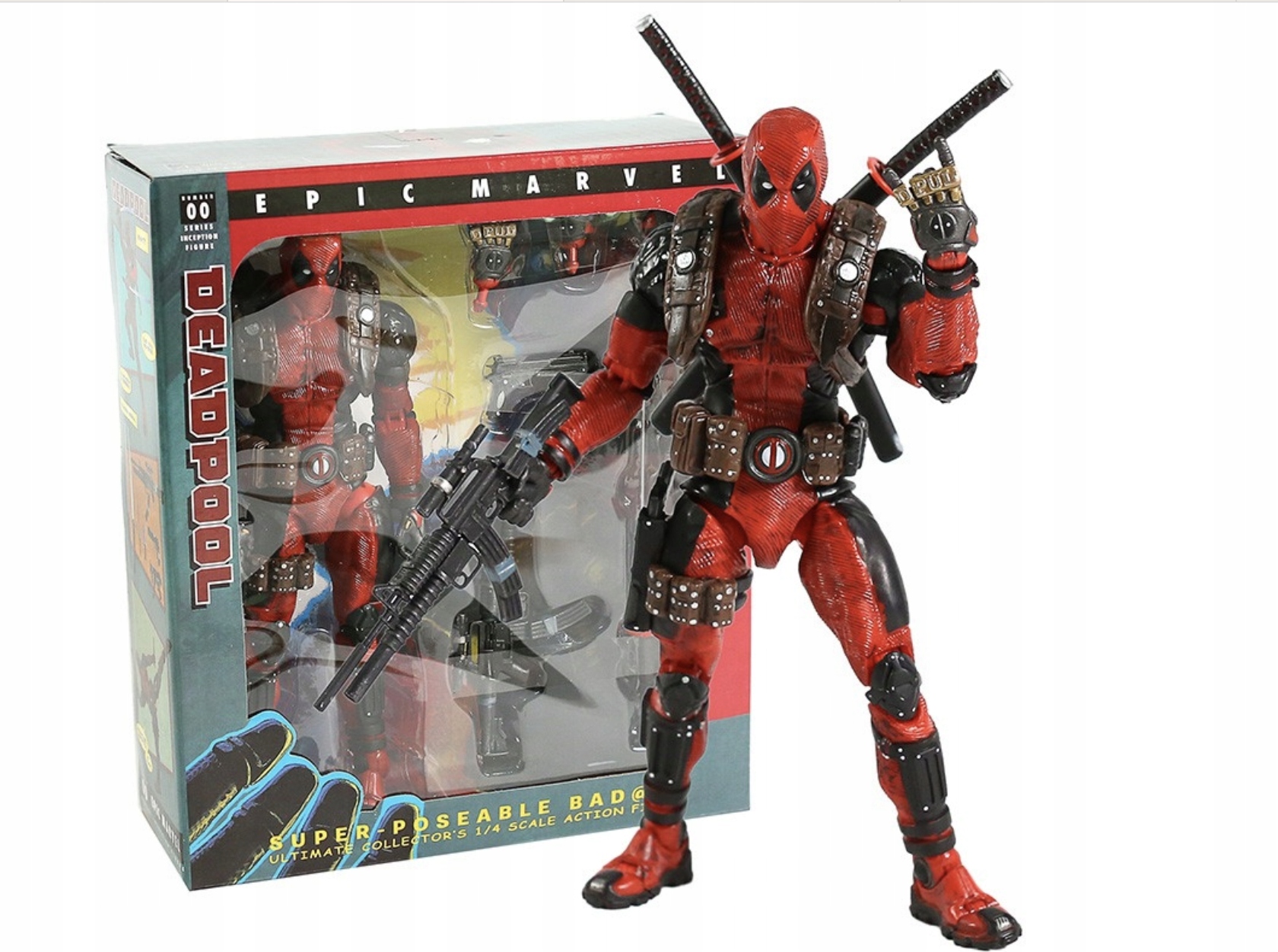 Deadpool pohyblivá figurka 20 cm XL Deluxe verze mnoho doplňků