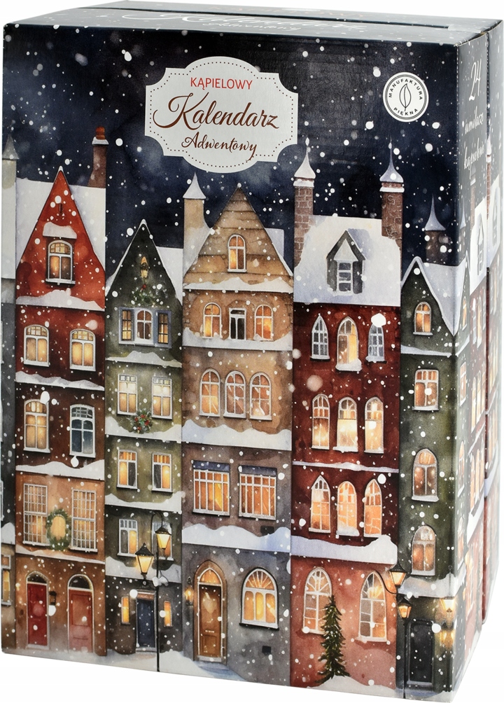 Adventný kalendár s kozmetikou do kúpeľa Manufaktura Krásna 24 kusy