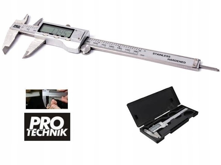 Suwmiarka elektroniczna LCD calowo-metryczna PRO-TECHNIK cyfrowa dokładna Marka Pro-Technik