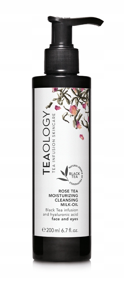 Teaology Rose Tea mléko mycí olej pro hydrataci obličeje a očí