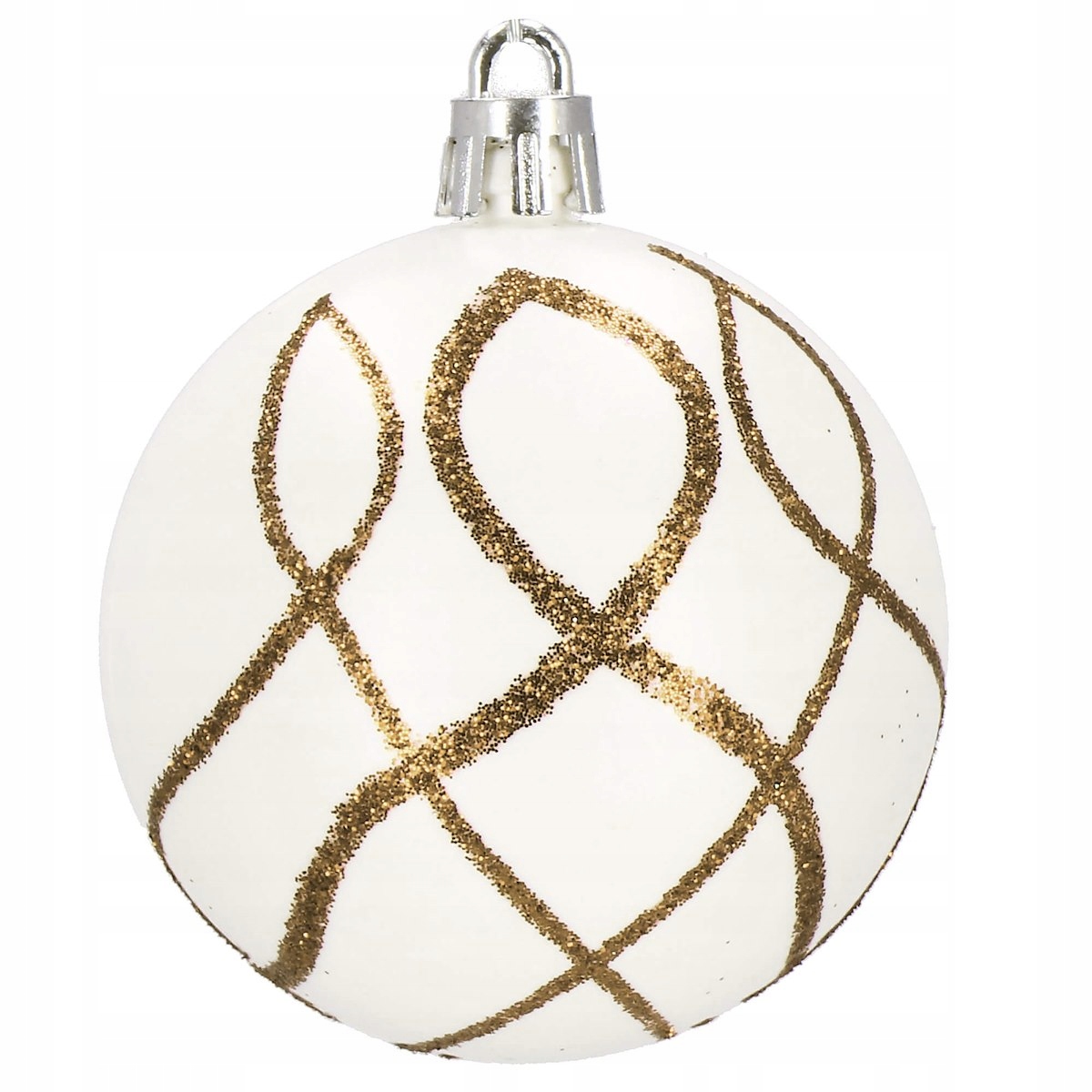 UNBREAKABLE CHRISTMAS TREE BAUBLES 20 pcs SET 6CM FOR CHRISTMAS TREE PREMIUM PATTERNS Color: shades of yellow and gold