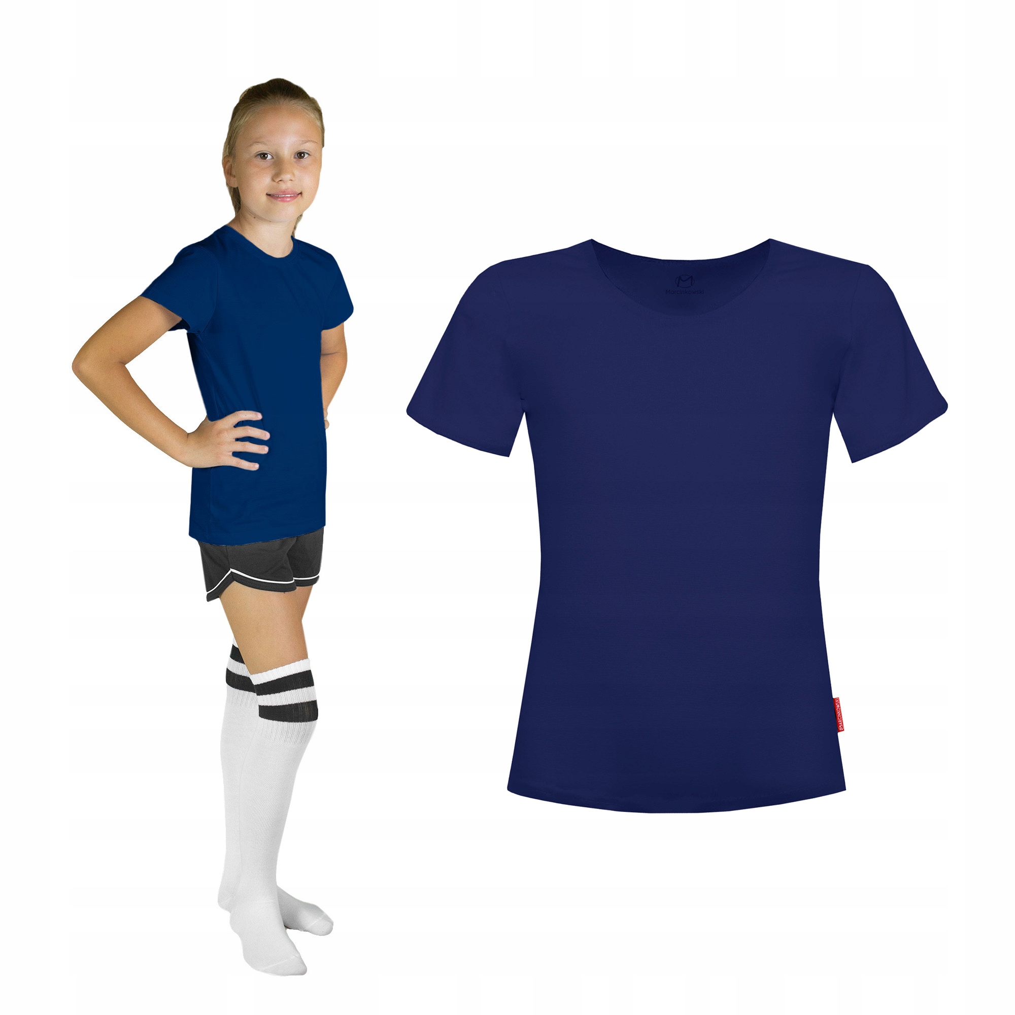 

T-shirt Dziewczęcy Granatowy 110 Polski Producent