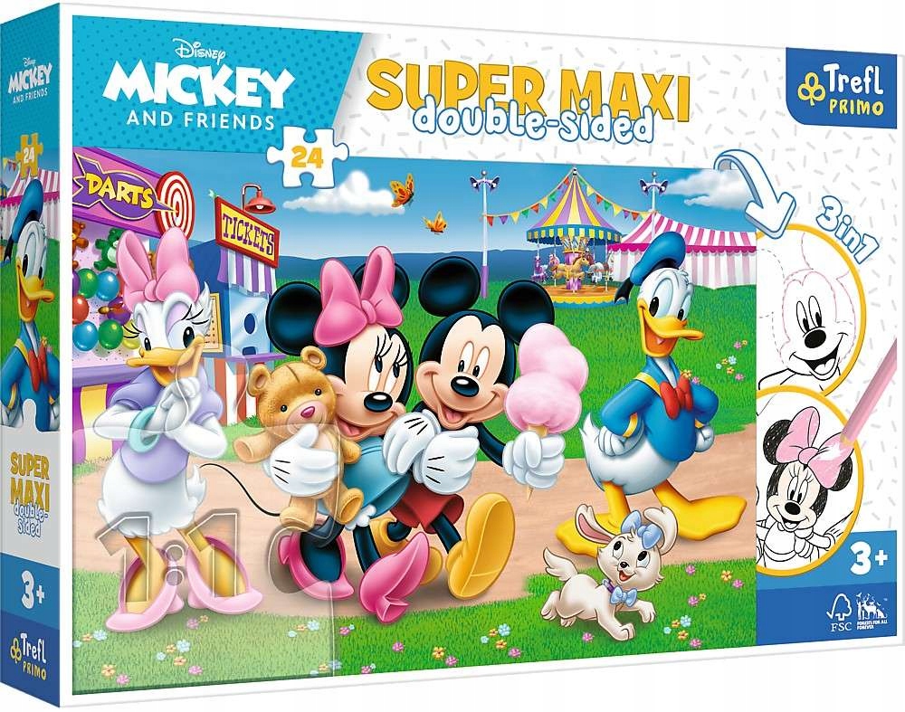 

Dwustronne Puzzle 24 El Myszka Miki I Przyjaciele