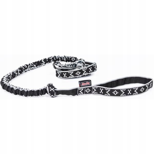 Levně Vodítko nylon popruh s amortizérem-stříbrná Manmat 175-230 cm