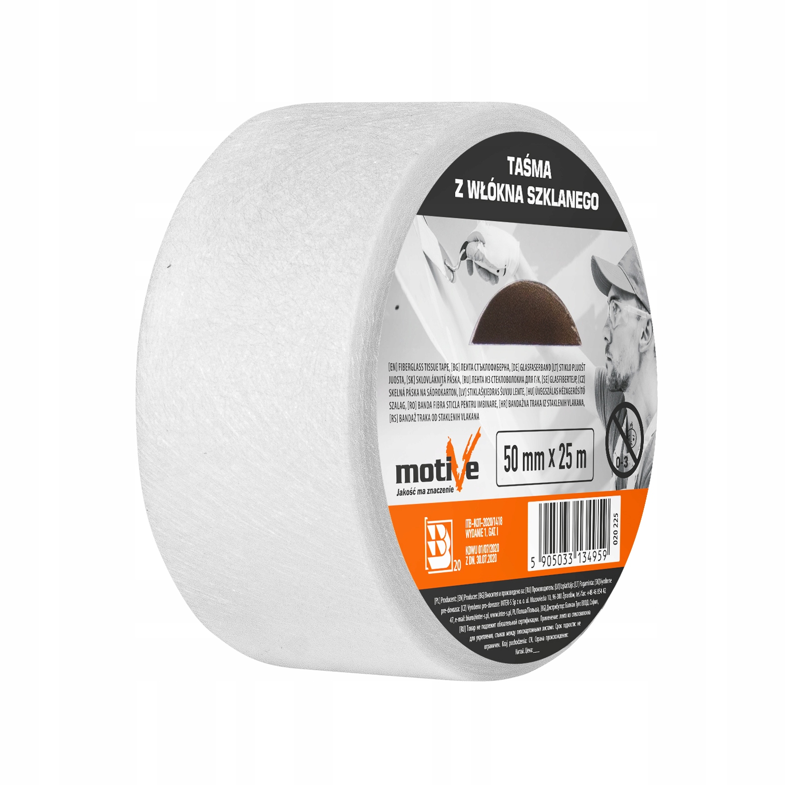 Лента из стекловолокна 50 мм/25 м MOTIVE