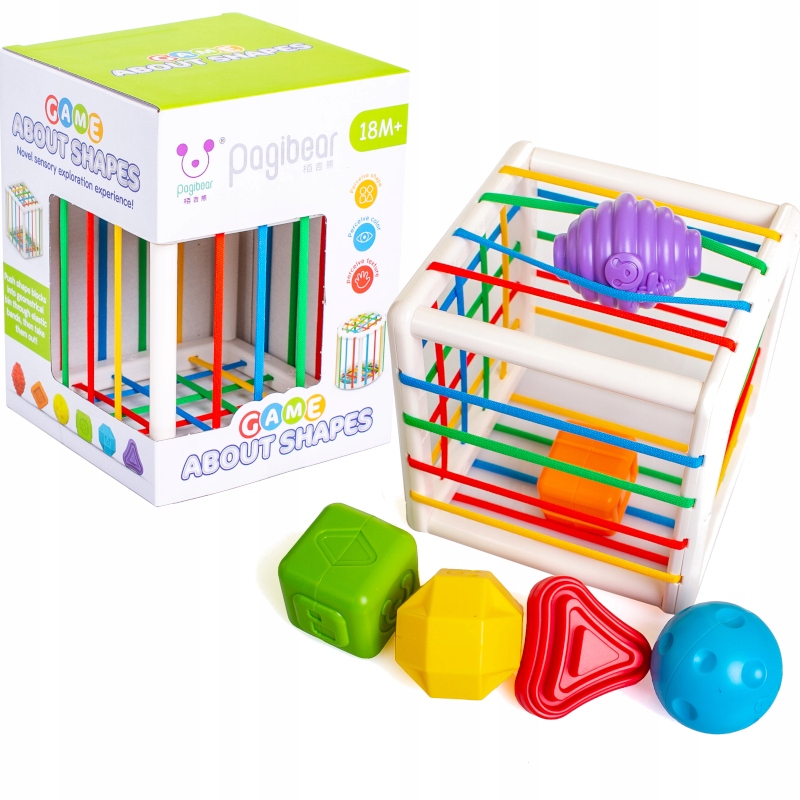 ELASTYCZNA KOSTKA SORTER SZNURKI GRZECHOTKI KLOCKI Kod producenta DHBB2002-A