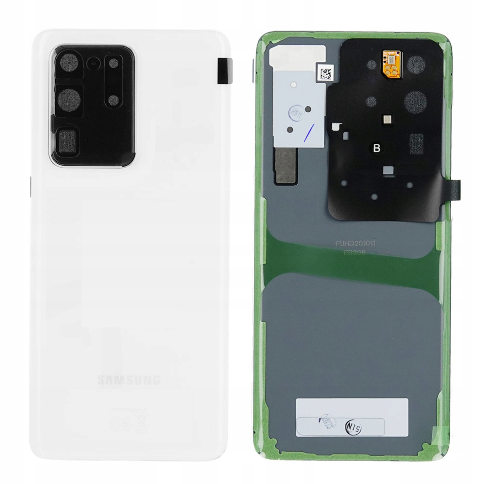 Org Klapka zadního sklo kamer pro Samsung Galaxy S20 Ultra (SM-G988) bílá