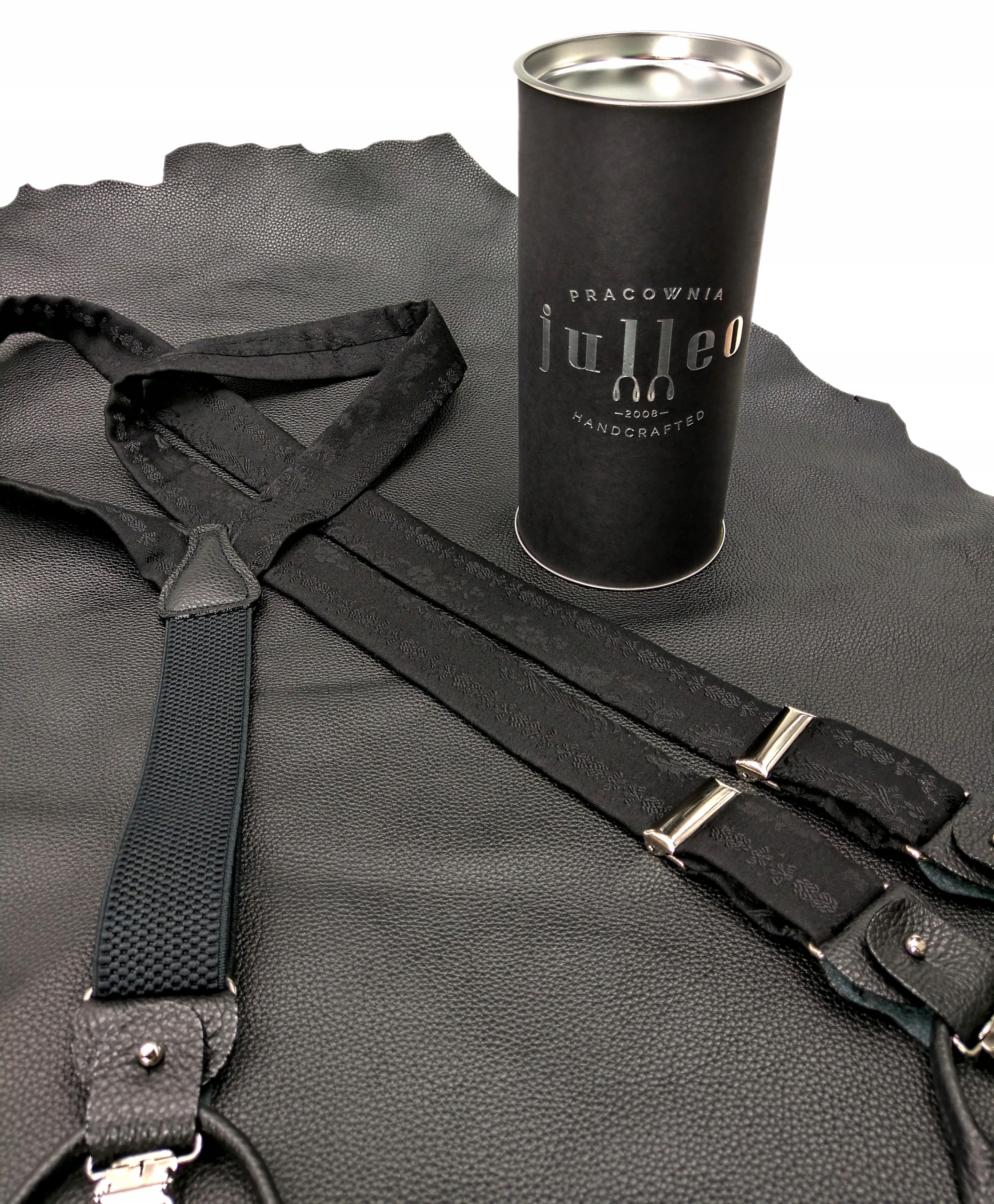 PROMOCJA! Szelki do spodni CZARNE na guziki JEDWAB Rodzaj do spodni