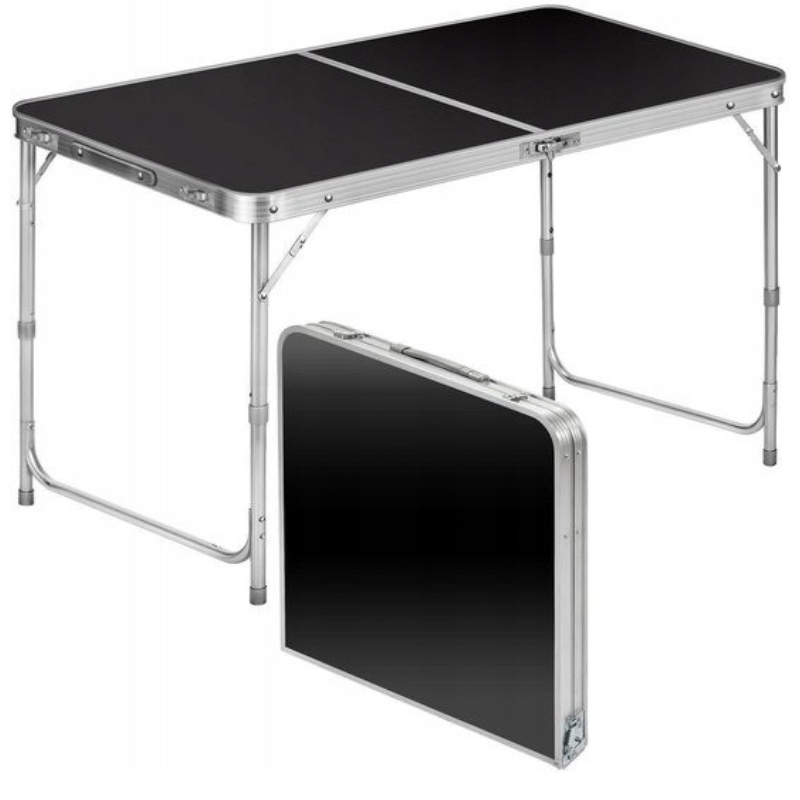 Składany Stolik Kempingowy Stół Turystyczny Walizka 120x60CM Aluminiowy