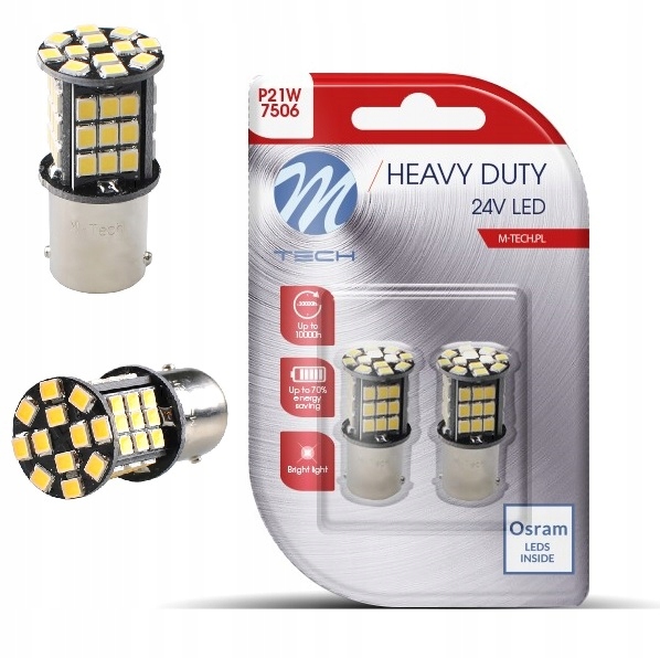 

M-tech P21W Ba15s R5W R10W Canbus Mocna ***24V Tir