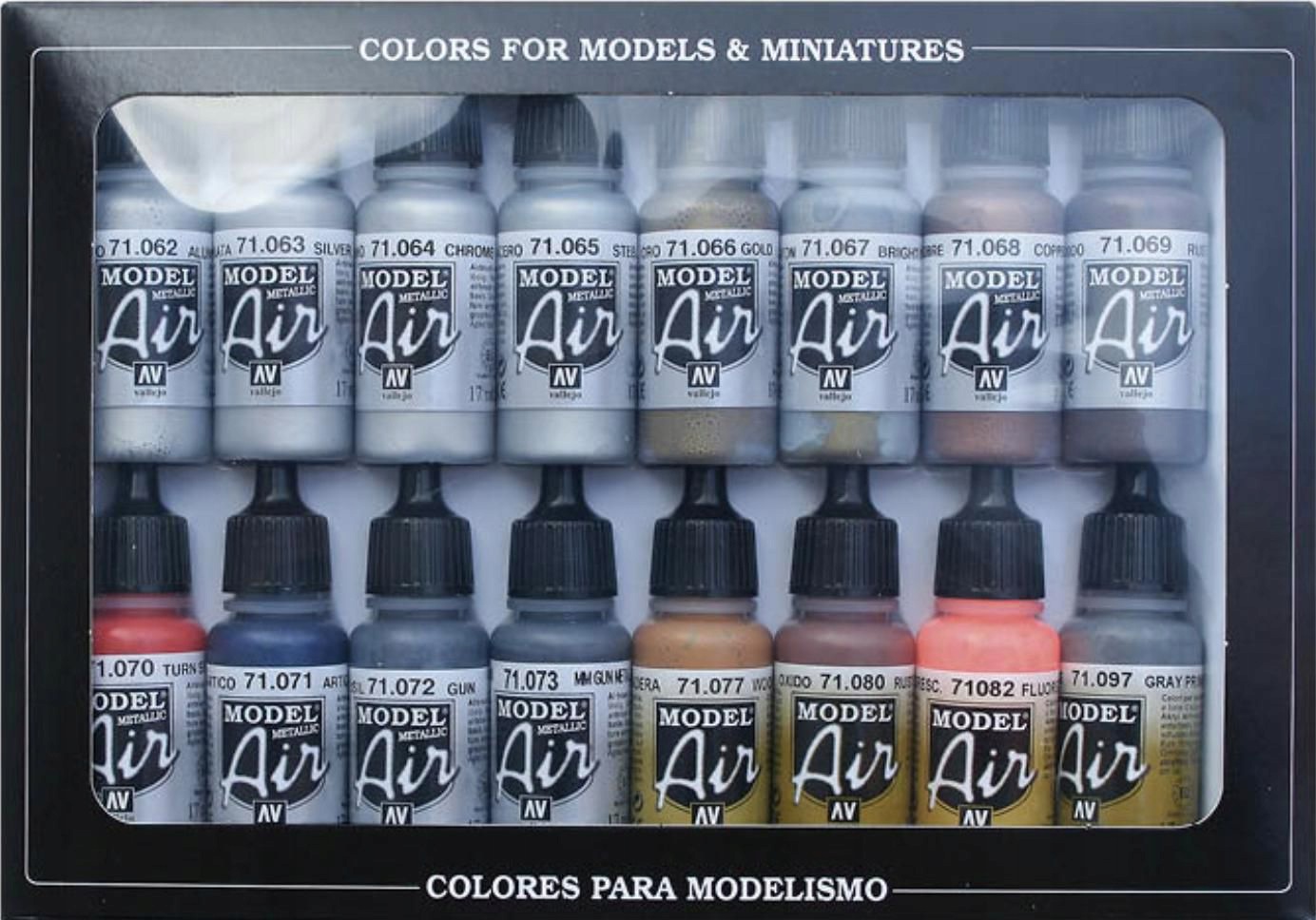 Vallejo: 71.181 Model Air Metalické Efekty (16x17 ml)