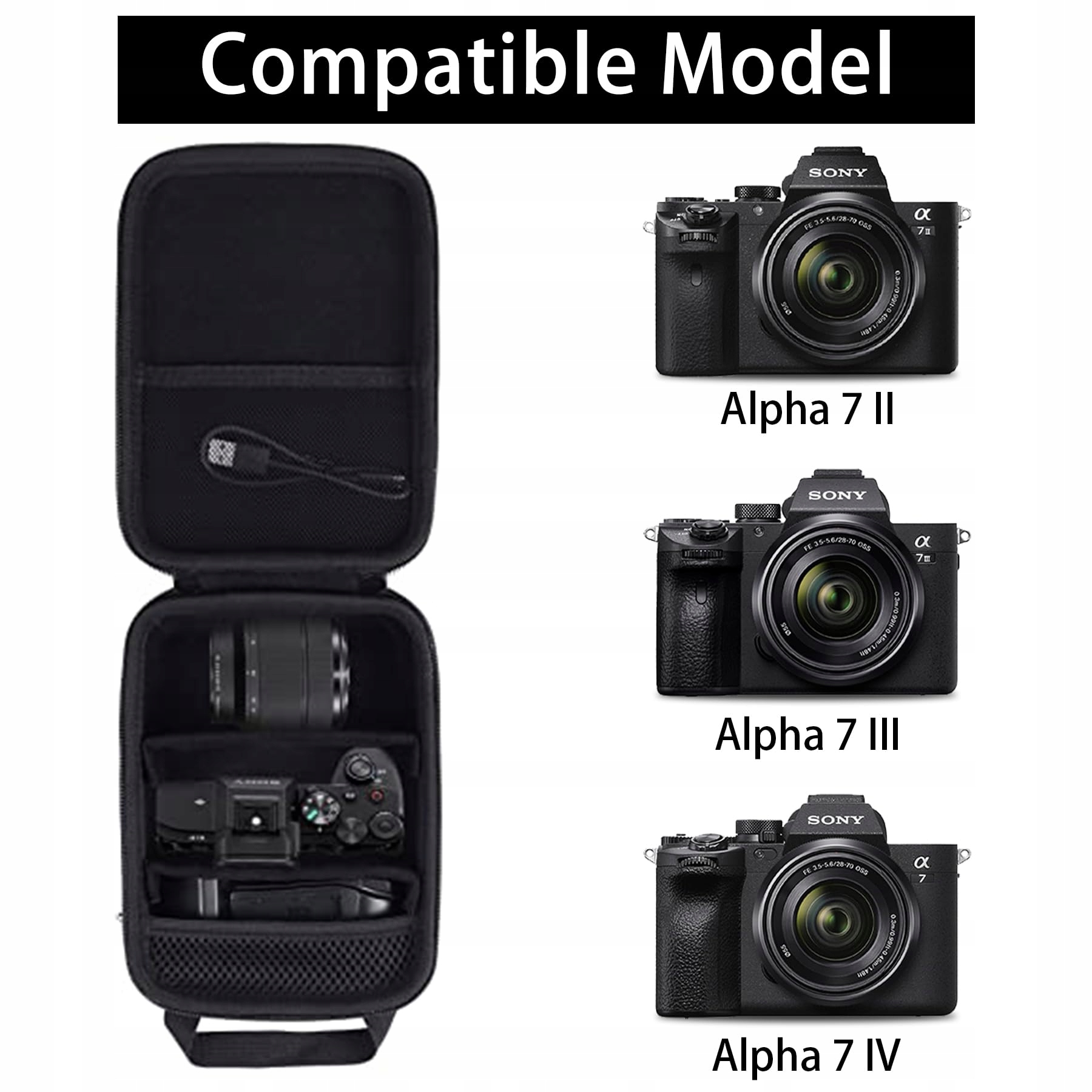 AENLLOSI Twarde Etui Do Sony Alpha 7 II III IV 7R-V Aparat Bezlusterkowy — miniatura 3