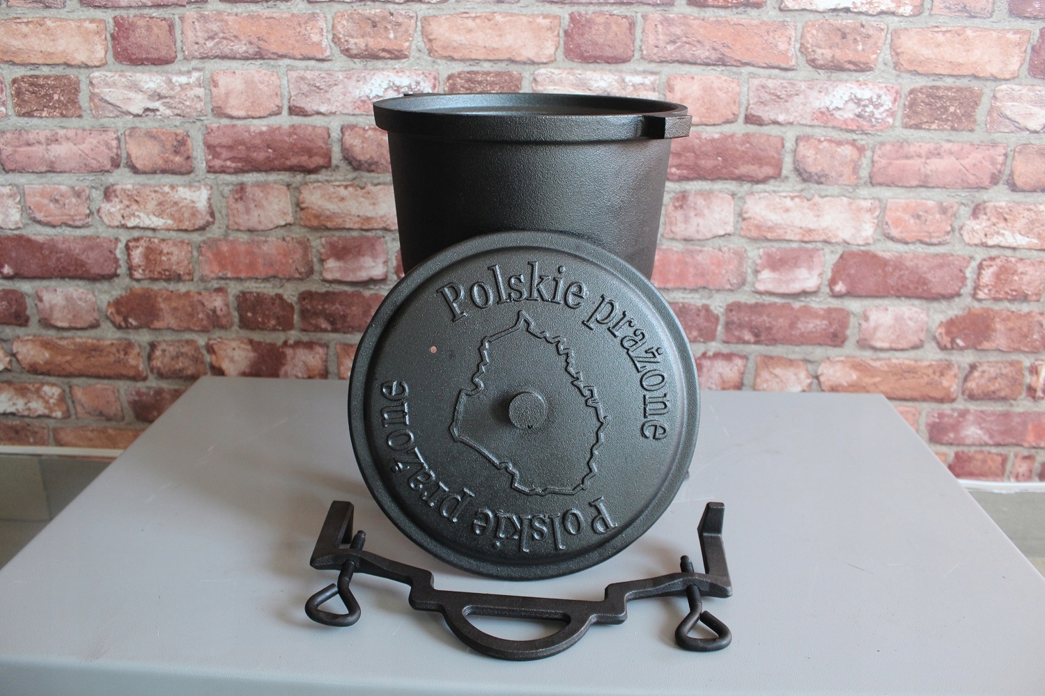 Kociołek Garnek Żeliwny Myśliwski Na Ognisko Imprezę Polskie Prażone 8L