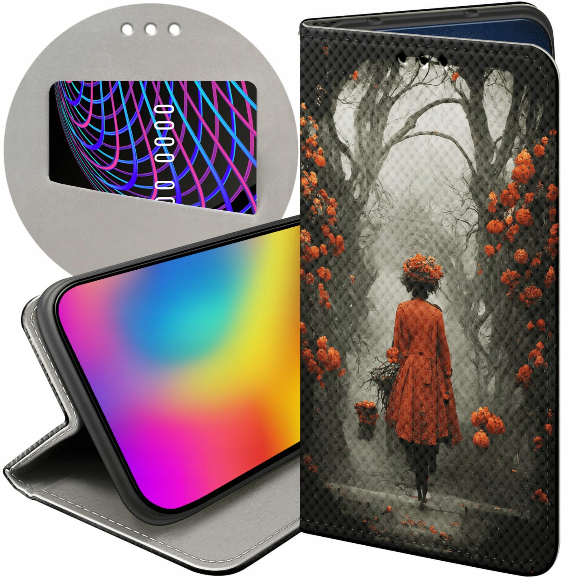 Etui Z Klapką Do Xiaomi Redmi A1 Jesień Liście Autumn Futerał Case