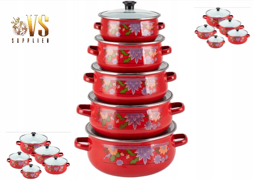 ZESTAW GARNKÓW EMALIOWANYCH INDUKCJA KOMPLET 10 EL Kod producenta 223