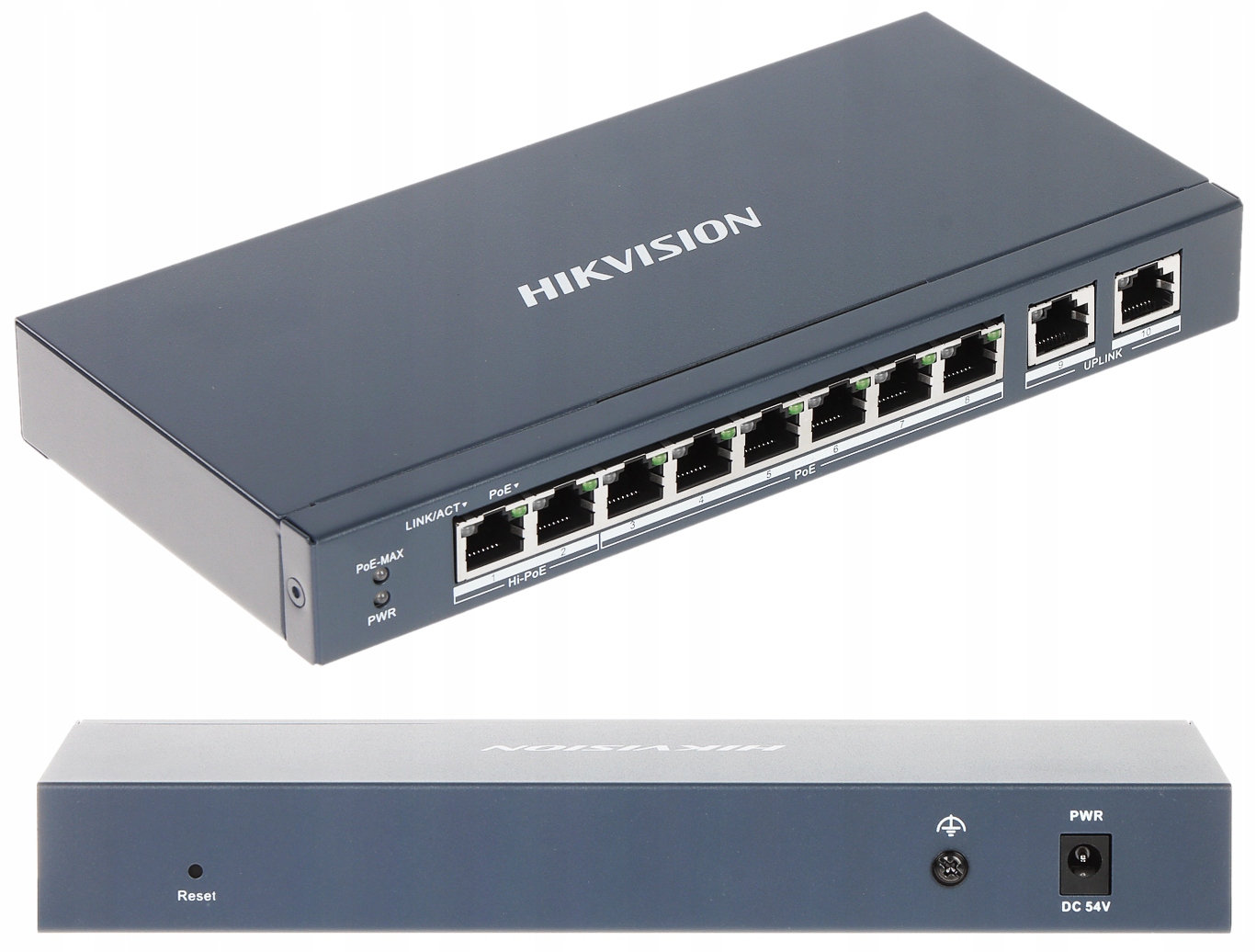 Switch Poe DS-3E1310HP-EI 8-PORTOVÝ Hikvision Smart Managed