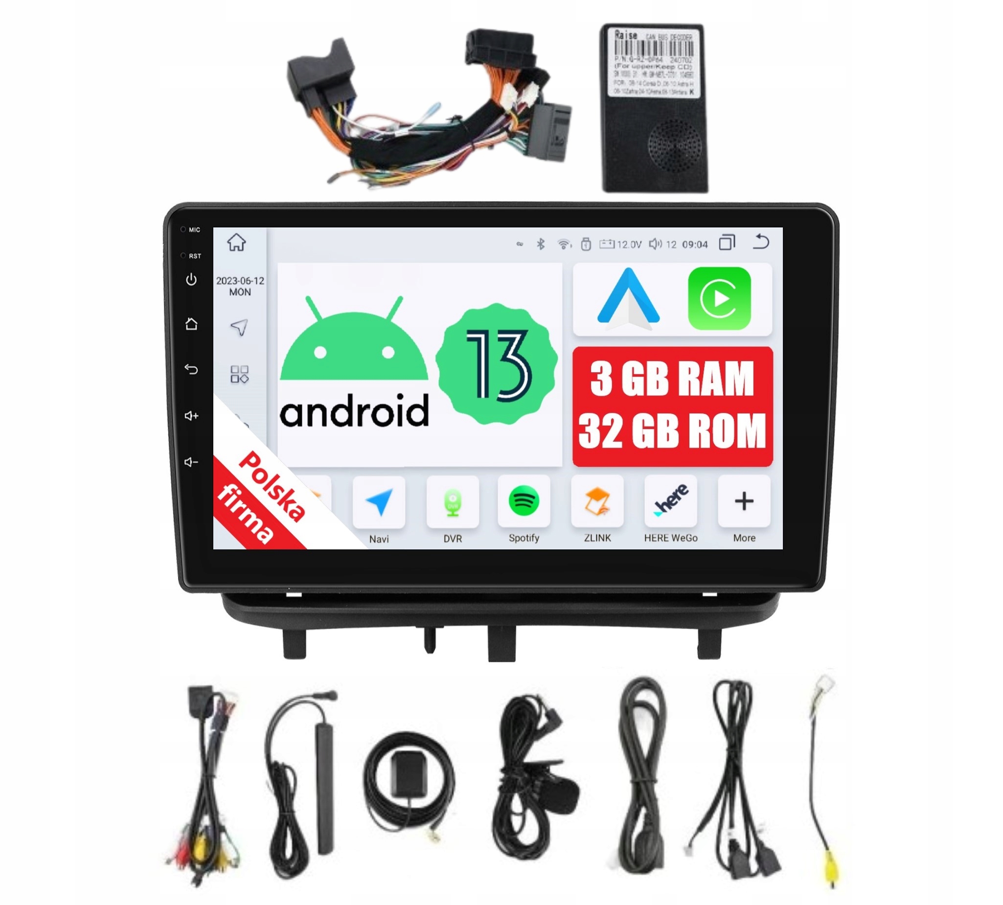 Rádio 2DIN Navigácia Android Opel Corsa D 3/32 Gb Dsp Carplay Lte