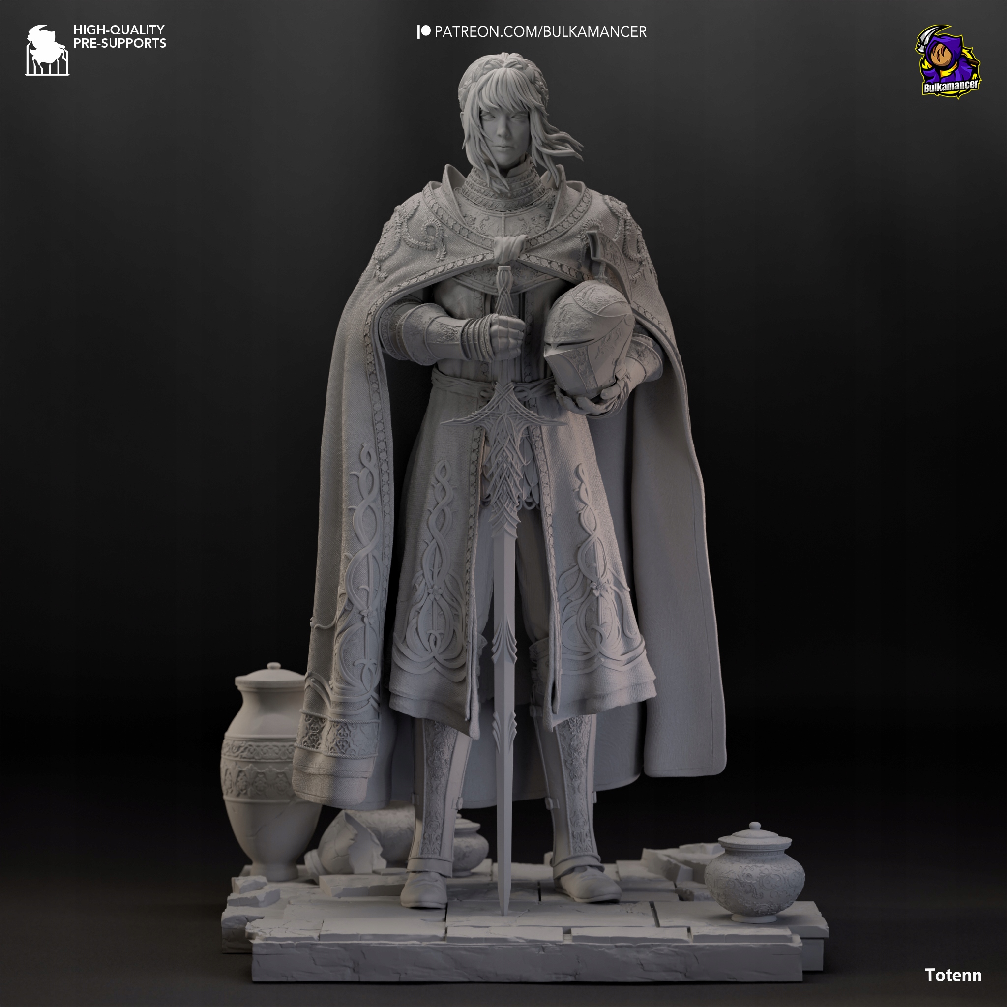 Figurka Needle Knight Leda Elden Ring Bulkamancer 3D tisk 16K Dárek