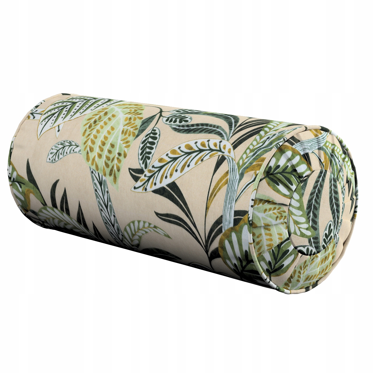 Polštář váleček s záložkami Ø20 x 50 cm zelený