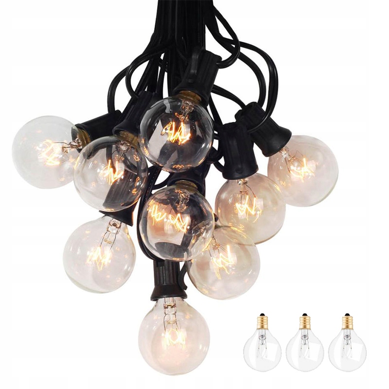

30LED Girlanda Lampki Ogrodowe Kulki Żarówki 9.2M