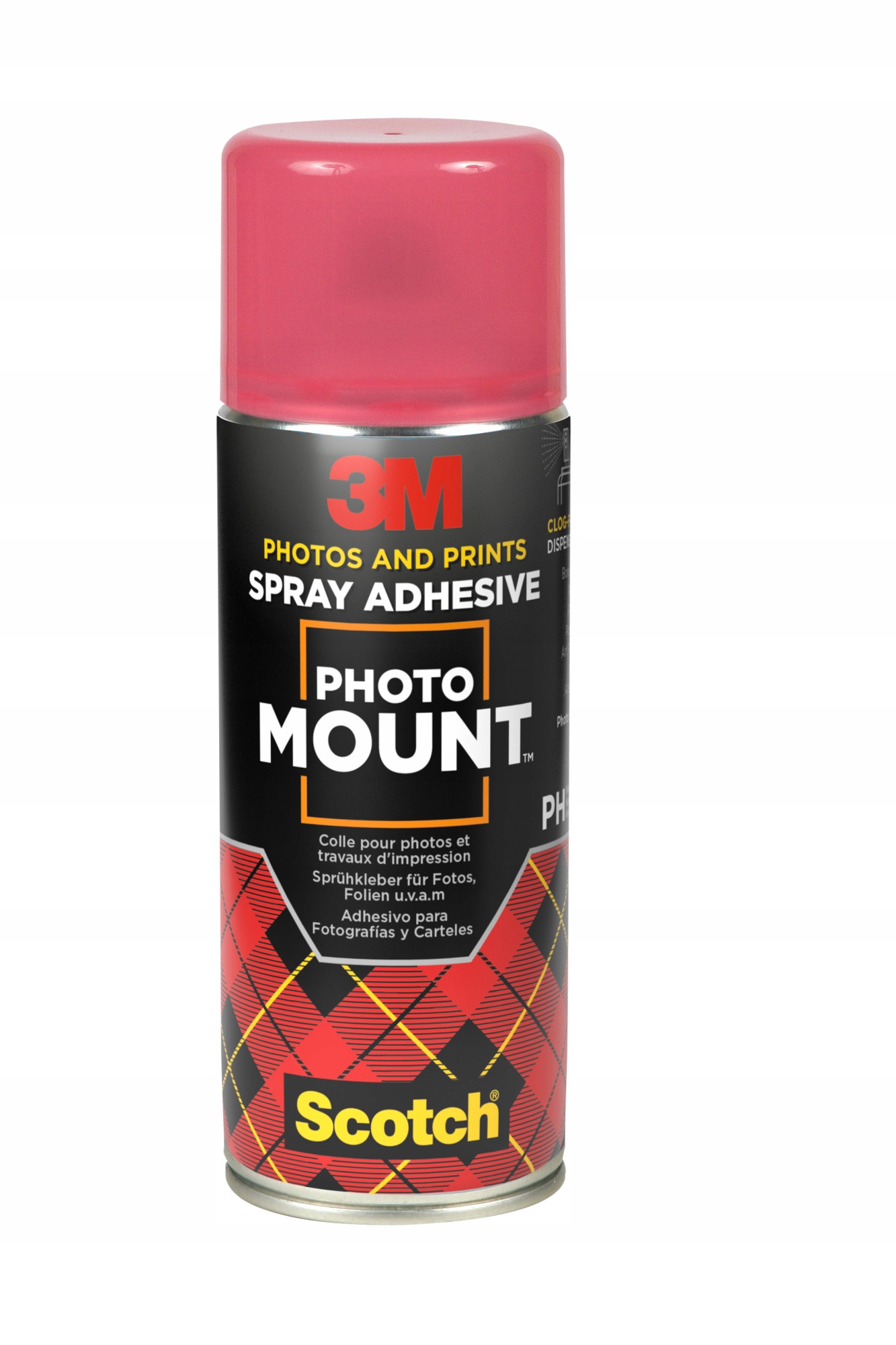 Scotch PhotoMount klej w sprayu mocny przezroczysty do zdjęć, puszka 400 ml