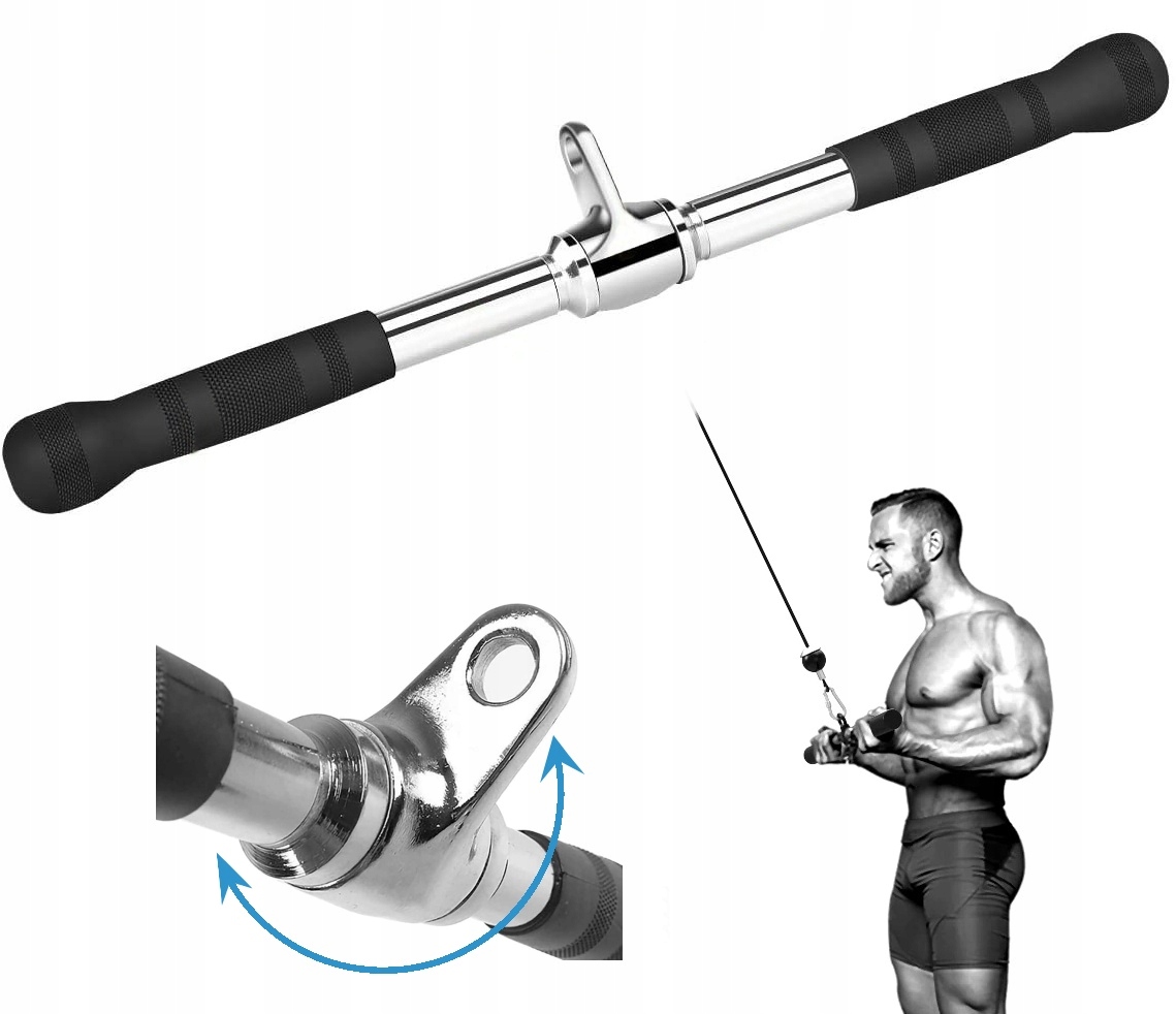Ocelový otočný držák, rovný, 51 cm pro vytahování