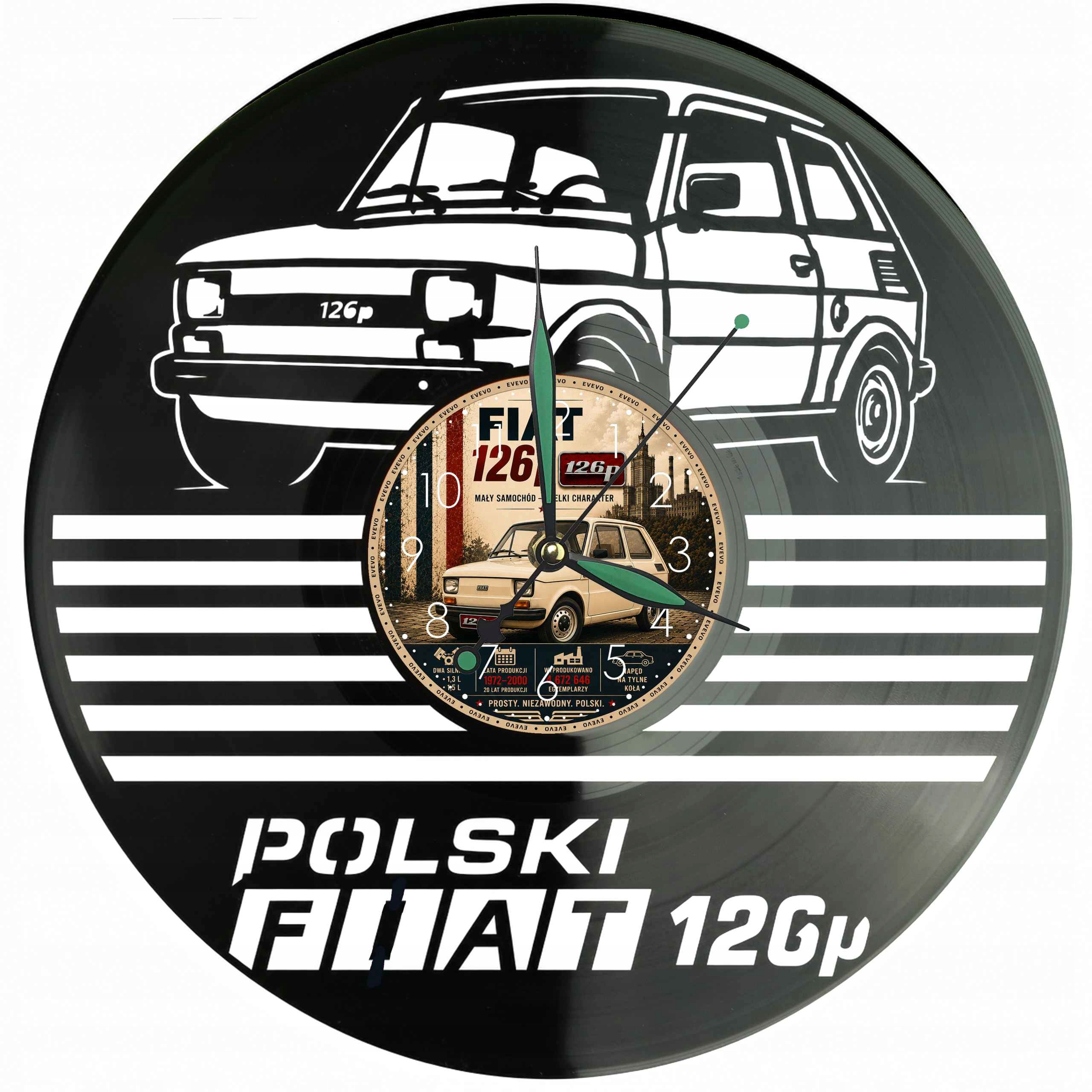 Fiat 126p Maluch Ścienny Winyl Płyta Winylowa Urodziny Upominek