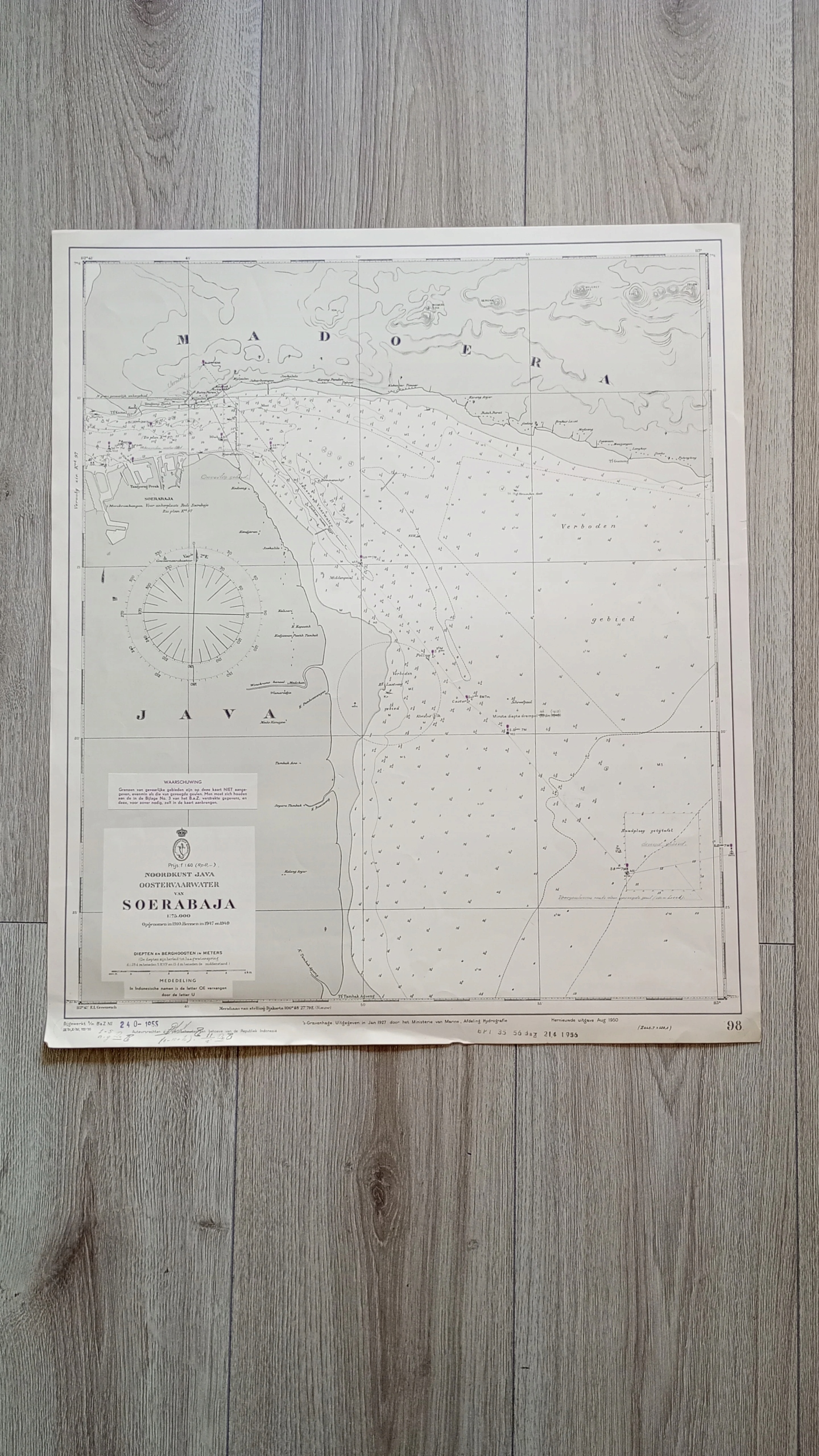 Mapa morska Java 1955