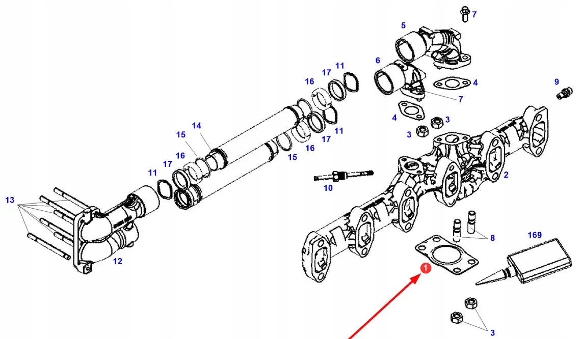 F842201100050 Uszczelka kolektora wydechowego Numer katalogowy części FCF842201100050
