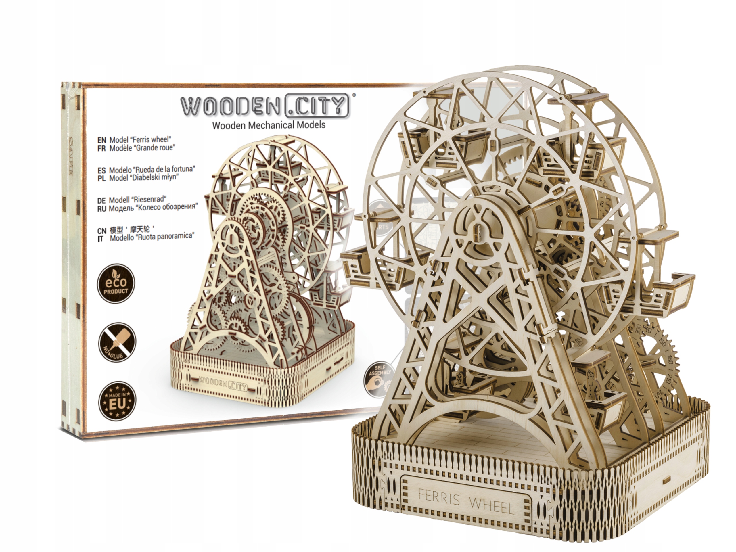 Diabelski Młyn Drewniany Puzzle 3D dla dorosłych Wooden.City