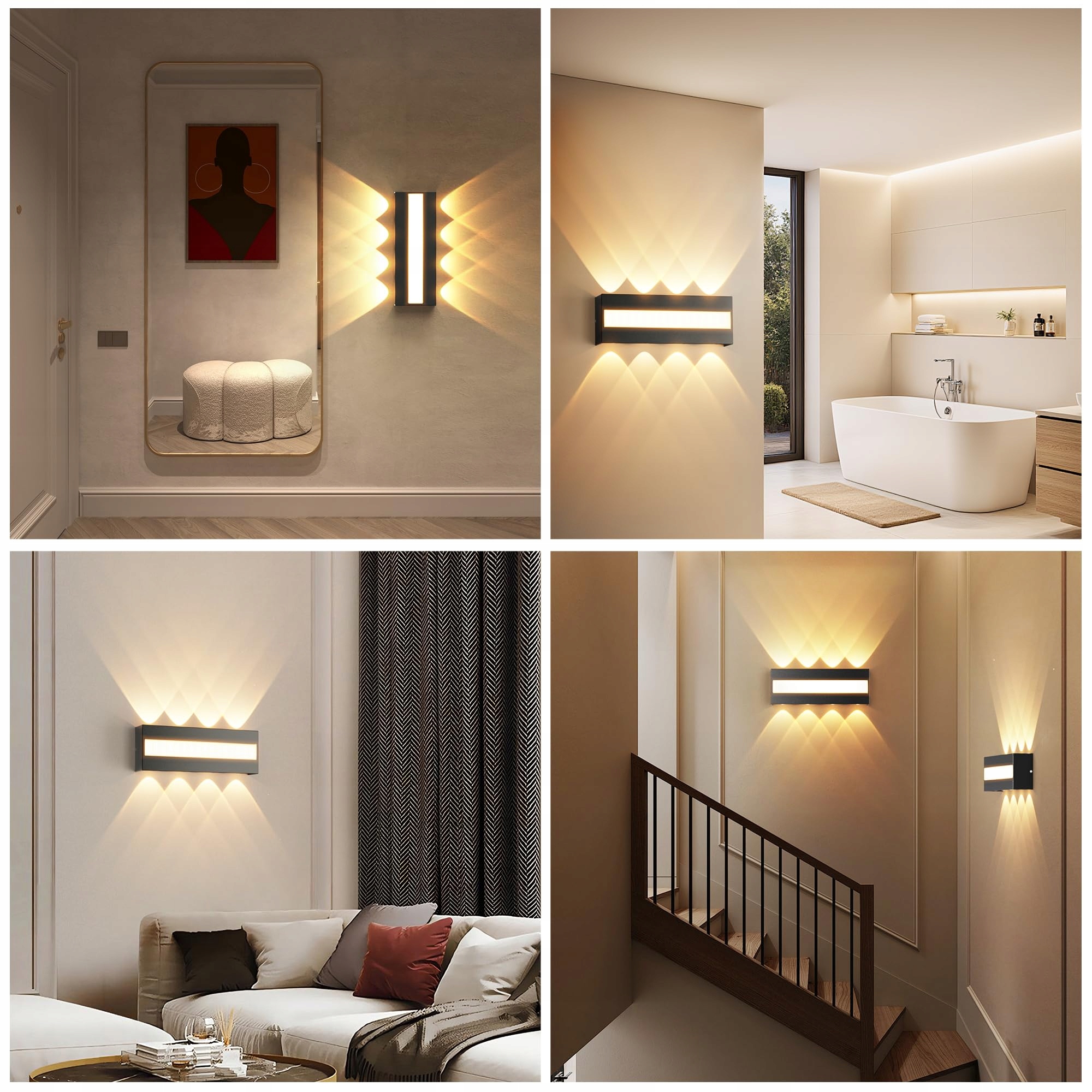 Lampa Ścienna LED Zewnętrzna Wodoodporna Ciepła Biała IP65 3000K SUZNIU — miniatura 7