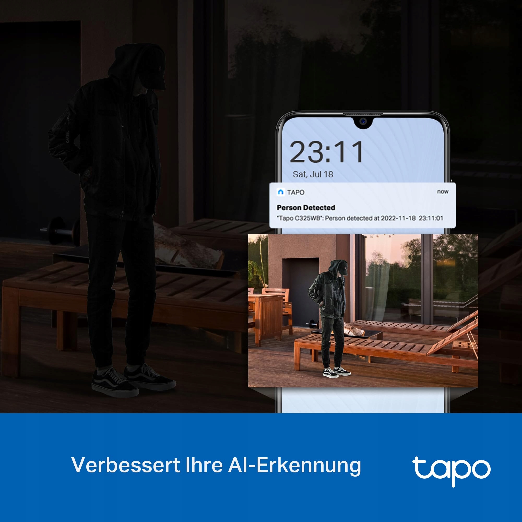 TP-LINK TAPO C325WB Kamera Zewnętrzna 2K AI IP66 ColorPro Nocny Widok — miniatura 7