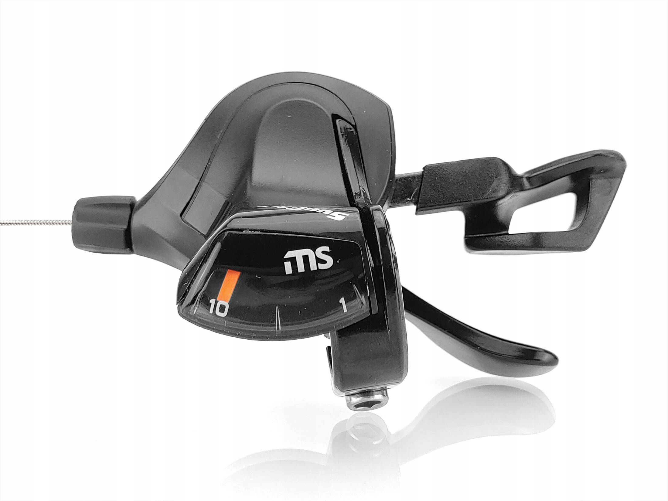 Manetka do roweru dźwignia przerzutki tył Sunrace prawa 10 rzędowa linka