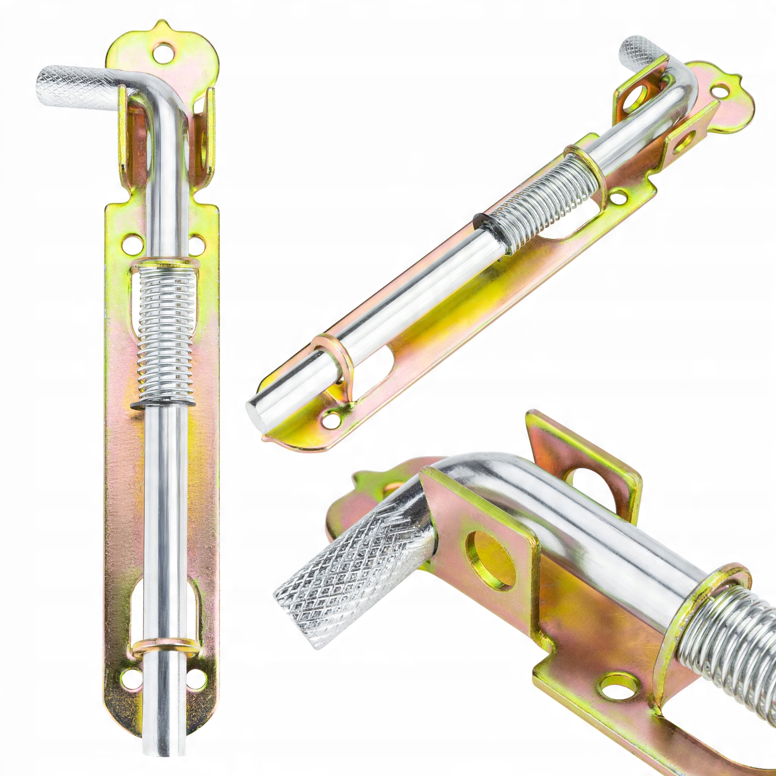 

Zasuwa ze sprężyną rygiel skobel drzwi bramy 180mm