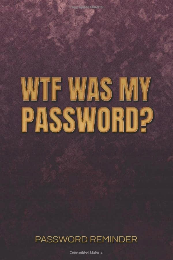 Lushy Notebooks, Kate WTF Was My Password? Password Reminder: Password Orga