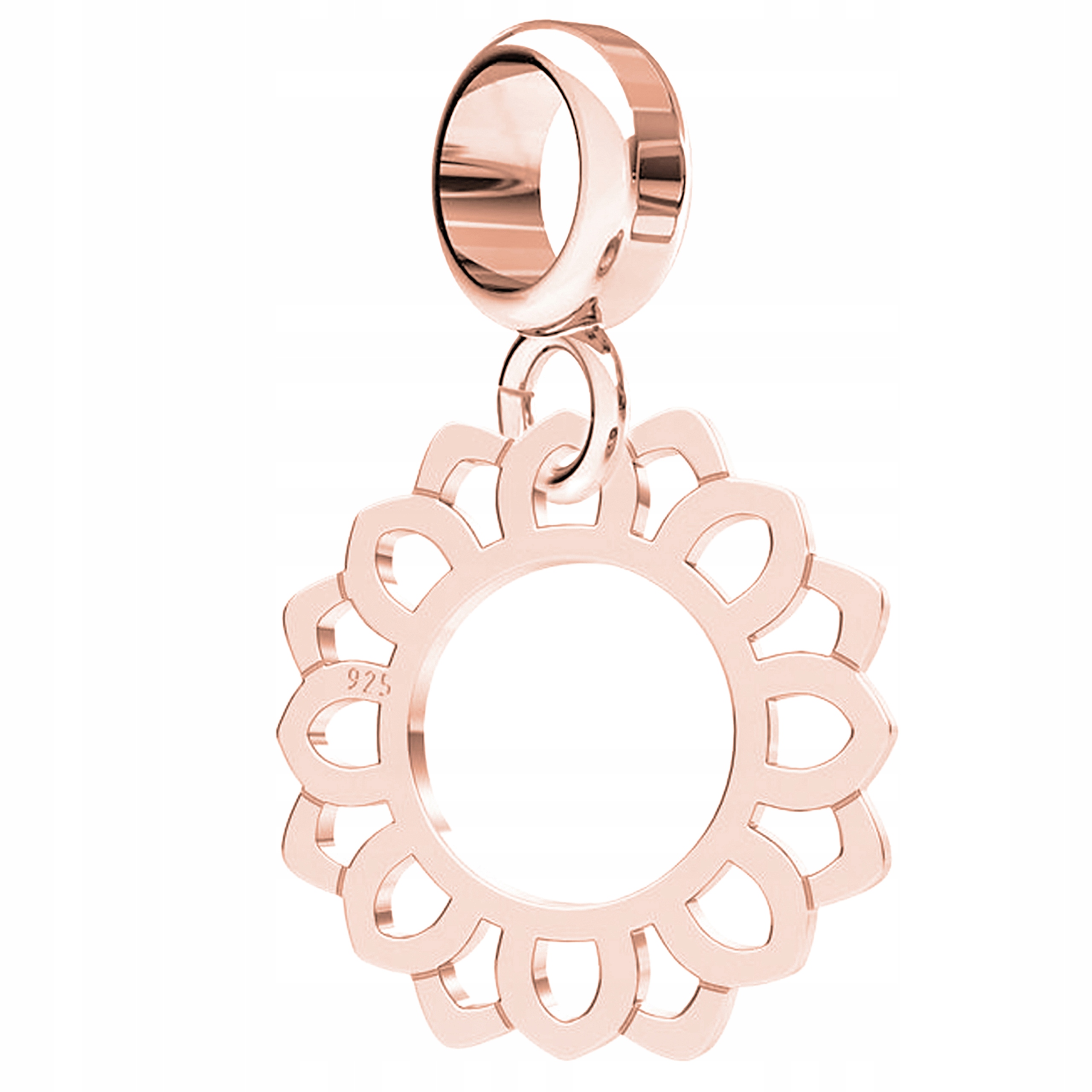 Přívěsek Rozeta Květina růžové zlato stříbro 925