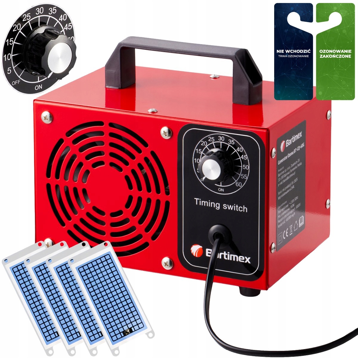 Generator Ozonu Ozonator Oczyszczacz Powietrza 60 000 Mg/H Czasomierz