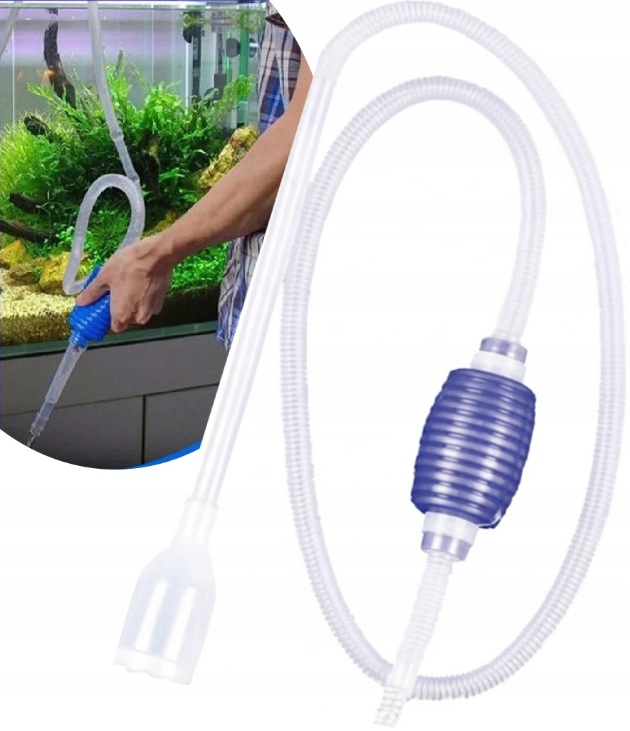 Odmulacz do akwarium z pompką do czyszczenia dna 140 cm Jeneca AS-320